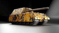Low Poly Maus Panzer Tank - 3 Skins - Shell