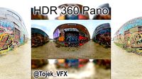 HDR 360 Panorama Small Alley DTLA Graffiti set 81