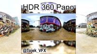 HDR 360 Panorama Small Alley DTLA Graffiti set 65