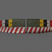PBR Concrete Roadblock Barrier V3