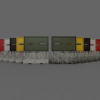 PBR Concrete Roadblock Barrier V1