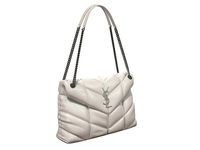 YSL Saint Laurent Loulou Puffer Bag White