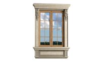 Classic facade window with platband