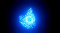 Blue Crystal Particals animation