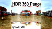 HDR 360 Panorama DTLA Graffiti Alley Cloudy 049