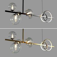 Artpad Modern European GlassBubble Diningroom Pendant Black gold