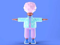 3d character afro man