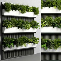 Indoor plant-plant stand wall metal vase 09