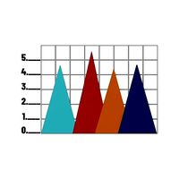 Triangle shapes graph like a depicting pyramid chart 3d model