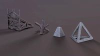 WW2 Tank barriers Low-poly game ready