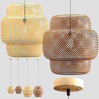 Rattan pendant lights 050