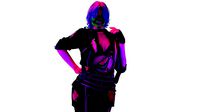 Female Punk Neon Graffiti Gang Member