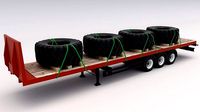 Flatbed trailer with Tyres