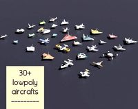Pack of 31 lowpoly aircrafts