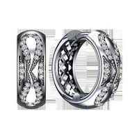 Earrings geometry with diamonds | 3D