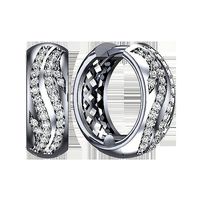 Earrings geometry with diamonds | 3D