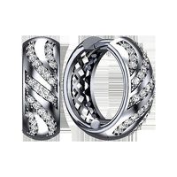 Earrings geometry with diamonds | 3D