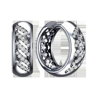 Geometry earrings with diamonds | 3D