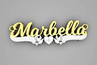Marbella name plate | 3D