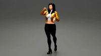 Beatiful Stylish Woman in a Leather Jacket | 3D