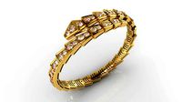 Serpenti Bulgari diamond snake bracelet | 3D