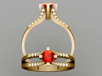 Wedding Diamond Ring 3D 0198 printable model | 3D