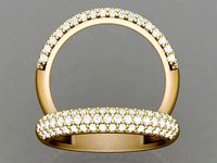 Wedding Diamond Ring 3D 0150 printable model | 3D