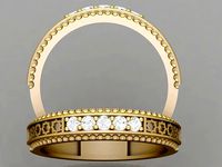Mens Wedding Diamond Ring 3D 0149 printable model | 3D