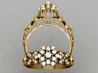 Wedding Diamond Ring 3D 0118 printable model | 3D