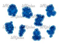 Babies Looney Tuns cookie cutters -fondant STL files | 3D