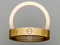 Wedding Diamond Ring 3D 0108 printable model | 3D