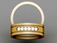 Wedding Diamond Ring 3D 0107 printable model | 3D