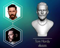 Tom Hardy bust sculpture | 3D