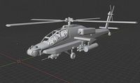 helicopter military ah-64 apache | 3D