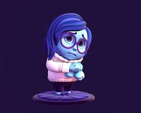 Sadness sculpture for 3d printing cartoon Inside out   | 3D