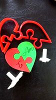 STL puzzle heat and te amo stamp | 3D