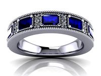Milgrain Bezel Engagement Ring | 3D