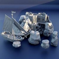 Small Pirate Cove  Tabletop Terrain 28 mm | 3D