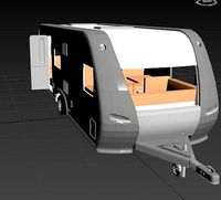 Hobby Caravan camper trailer campervan towhome | 3D