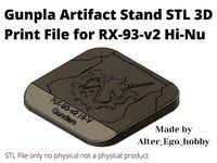 Gunpla artifact stand for Hi-Nu Gundam | 3D