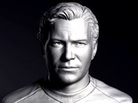 William Shatner as James Tiberius Kirk Printable 3D Model | 3D