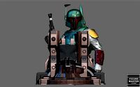 BOBA FETT PS5 PS4 CONTROLLER HOLDER STARWARS DISNEY | 3D