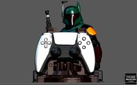 BOBA FETT PS5 PS4 CONTROLLER HOLDER MODEL STARWARS DISNEY | 3D