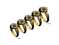 Diamond cluster ornamental floral ring US sizes 5to9 | 3D