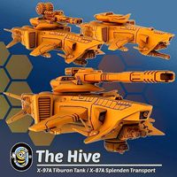 X-97A Tiburon Tank and X-87A Splenden Transport | 3D