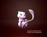 Mew Pokemon holding a heart | 3D