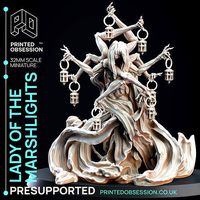 Lady of the Marsh Lights - TTRPG 3D Printable Miniature | 3D