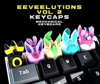 Eeveelutions Vol 2 Keycaps collection - Mechanical Keyboard  | 3D