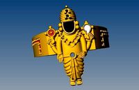 Tirupati Balaji Brass Gold Ring | 3D