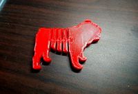 Llavero bulldog articulado  | 3D